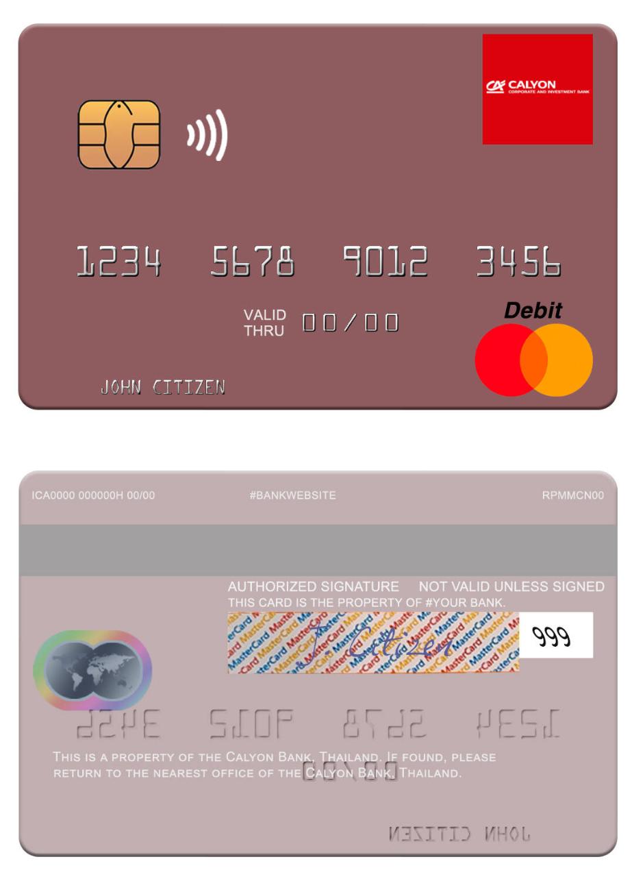 Thailand Calyon Bank mastercard
